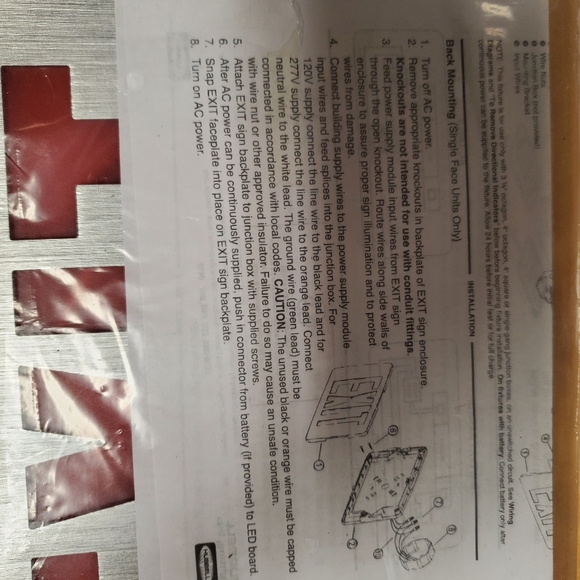 COMPASS LED Die-Cast Exit Sign, NWT - Picture 4 of 4